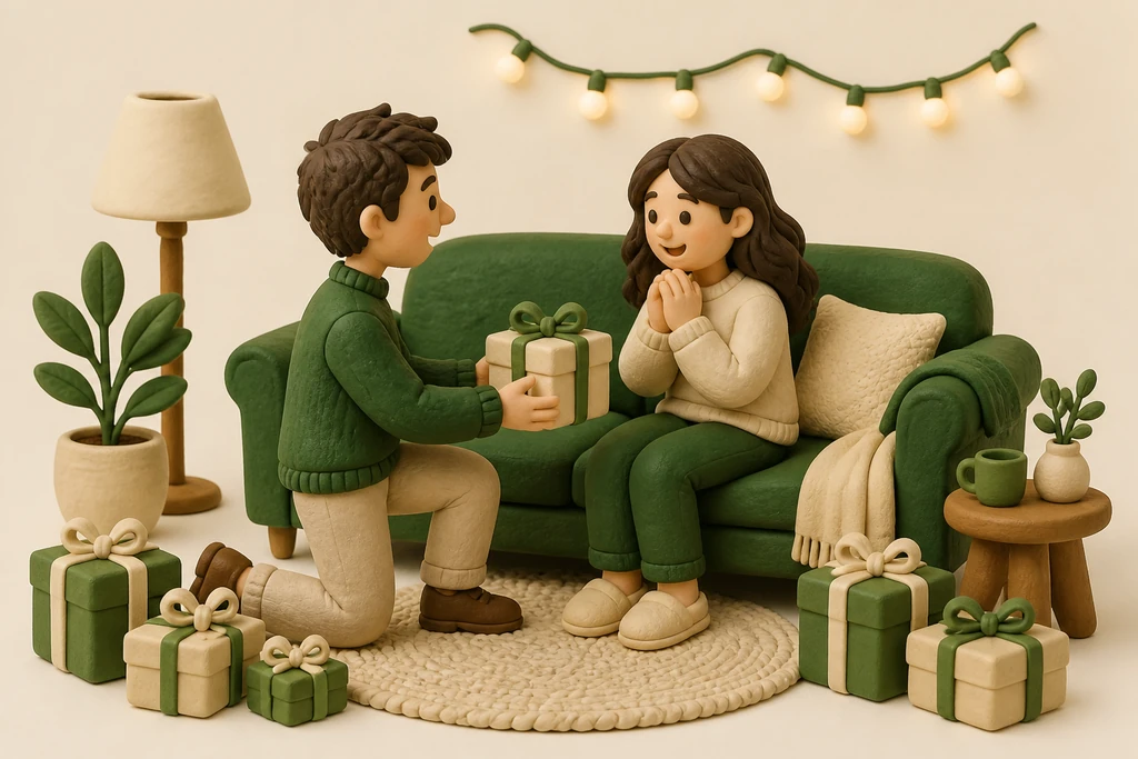 Presenting gifts festively at home