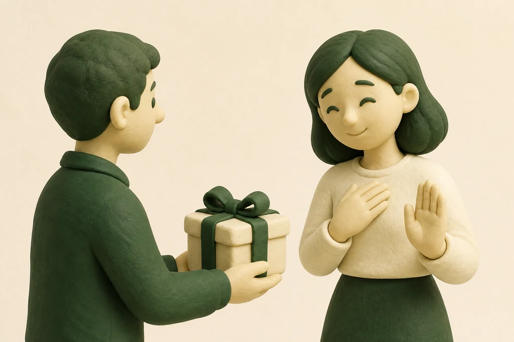 A gift you don't like: how to react warmly