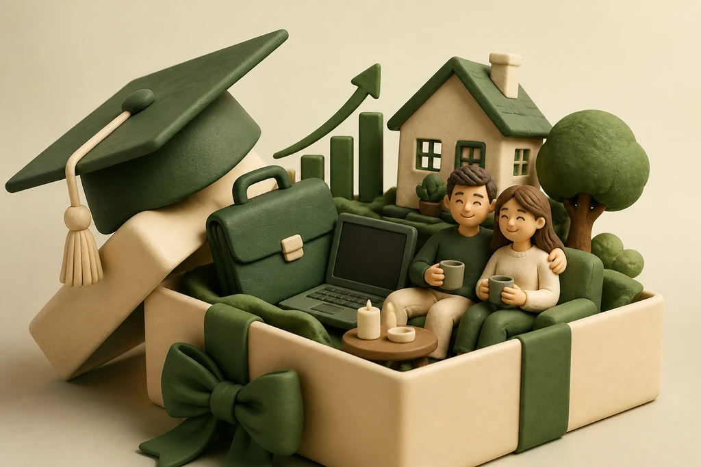 Gift for a 30-year-old: career, home and quality time
