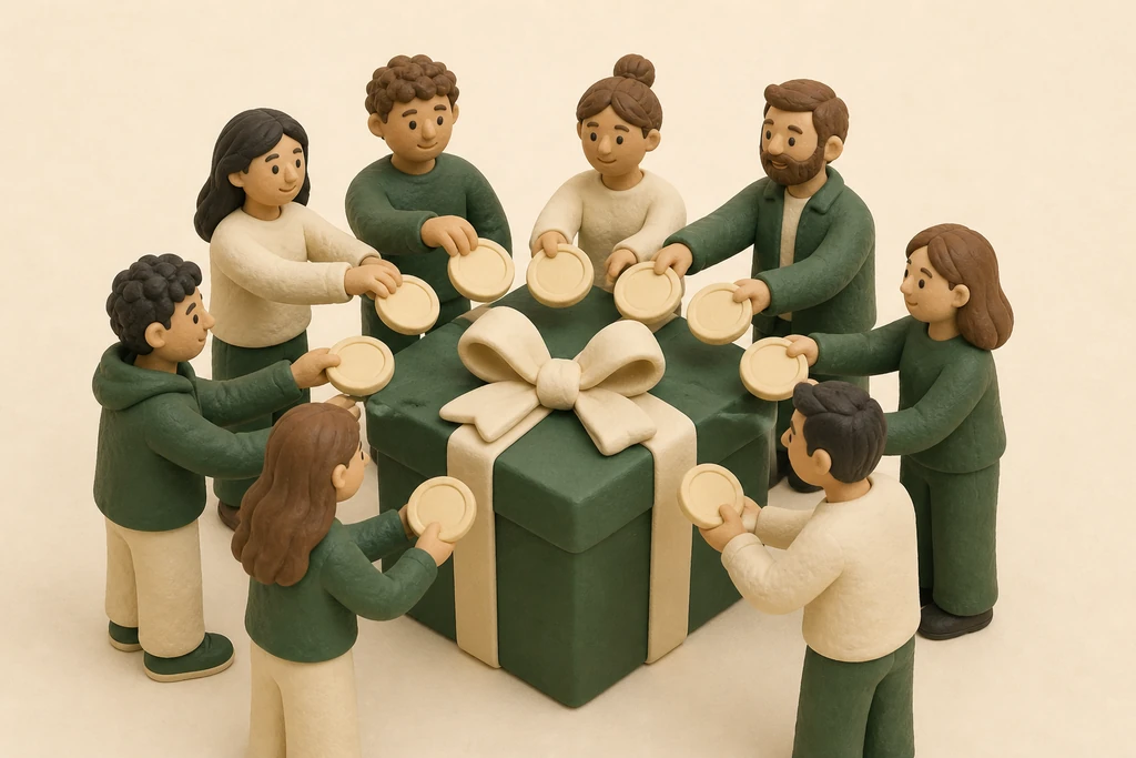 Giving a group gift together
