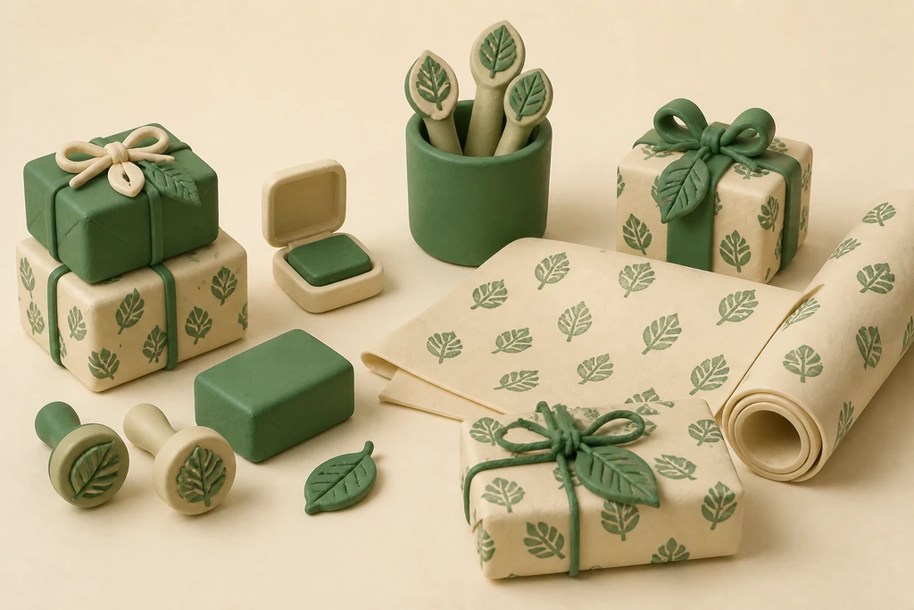 Wrapping with stamps and stickers: personal without much effort