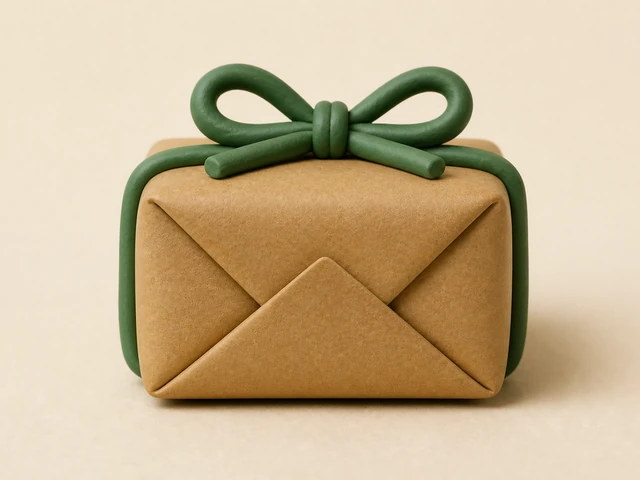 Clay 3D: envelope folds at the ends of the package