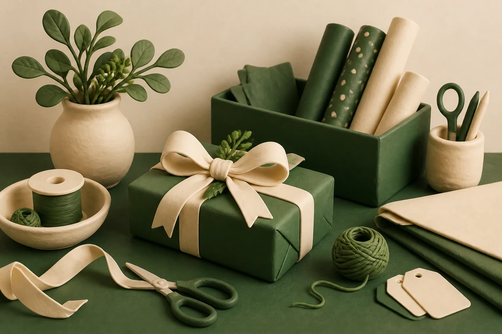 Summer party gift wrapping: light and cheerful